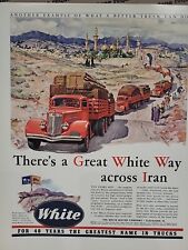 1942 White Motor Company Fortune WW2 Print Ad Q3 Trucks Convoy Iran Freight picture