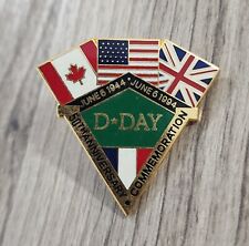 Vintage D Day 50 Anniversary 1994 Souvenir Pin Pinback Army Navy Marines Rare picture