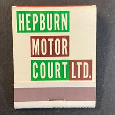 Hepburn Motor Court Calgary, Canada c1960's-73 Full Matchbook Scarce VGC picture