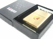 Zippo Oil Lighter Abarth Emblem Logo Gold Red Yellow Brass Regular Case Japan picture