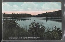 Androscoggin River Livermore Falls ME Divided Back Postcard  Posted 1915 picture