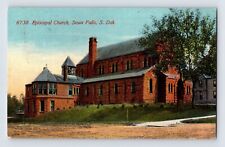 Postcard South Dakota Sioux Falls SD Episcopal Church 1913 Posted Divided Back picture