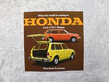 1975 Honda Civic CVCC Wagon Sales Brochure Catalog (Original) picture