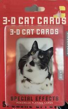 Kikkerland 3-D CAT Playing Card Deck Lenticular 3D Special Effect NEW Poker Size picture