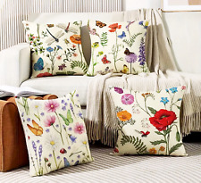 4pcs Vintage Farmhouse  Field Flowers Decorative Throw Pillows -Ships from Tulsa picture