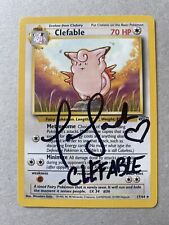 Tara Sands AUTOGRAPH Signed Clefable Jungle Set WOTC - Pokémon Card 17/64 ACOA picture