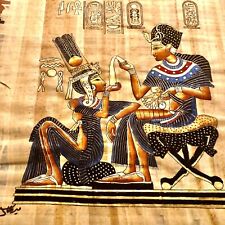 Authentic Hand Painted Ancient Egyptian Papyrus,  Replica From Temple walls picture