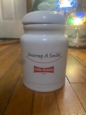 Vintage Little Debbie Unwrap A Smile Cookie Jar/Canister Rare Vinage Glass picture
