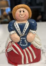 Betsy Ross Folk Art Eddie Walker Midwest Cannon Falls Signed Patriotic USA  5” picture