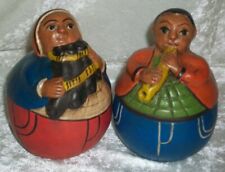 Vintage Chulucanas Terracotta Folk Art Pottery Pan Flute Musician Figurines Peru picture