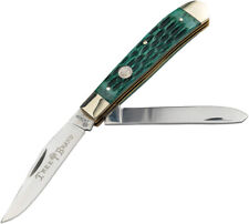 Boker Traditional Series 2.0 Tree Brand Trapper Green Bone Pocket Knife 110831 picture