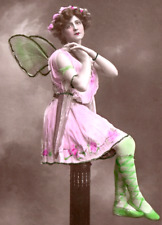 Fairy Angel Gabrielle Ray Actress Fairy Real Photo Postcard Hand Colored picture