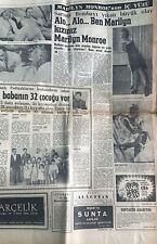 Marilyn Monroe Newspaper 27 July 1962 Turkish Newspaper picture