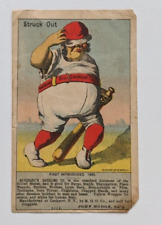 Struck Out Baseball Victorian Trade Card Ingalls Shoe Store Lafayette IN picture