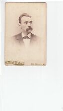 CABINET CARD GREAT AD VICTORIAN GENTLEMAN FULL WALRUS MUSTACHE 1880 S . F. CALIF picture