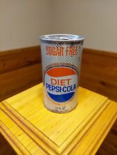 Vintage Diet Pepsi Soda Pull Tab Top Pop Can - Top Opened picture