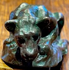 Antique Tiffany Studios NY#887 “Crouching Lion”Paperweight:Dark Chocolate Patina picture