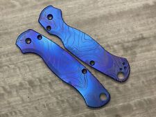 Flamed TOPO Engraved Titanium scales for Spyderco Paramilitary 2 PM2 picture