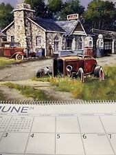 2024 Junkyard Calendar Vintage Ford Chevy Mustang Corvette Hot Rod Muscle Car picture