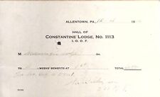 IOOF International Order of Oddfellows Allentown PA 1914 Constantine Lodge 1113 picture