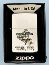 Vintage 2009 Operation Iraqi Freedom Tallil Iraq Chrome Zippo Lighter NEW picture