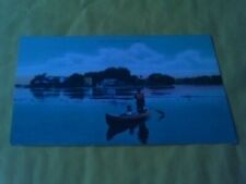 SCARCE 1910s POSTCARD BOATING INDIAN ISLAND HOME OF PENOBSCOTS OLD TOWN MAINE picture