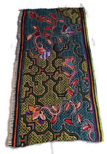Hand Embroidered Shipibo Blanket Geometric Figures from the Amazon Jungle picture