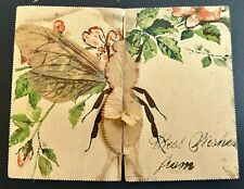 Vintage Letter card. Best Wishes. Butterfly. Early 1900s Greeting Card picture