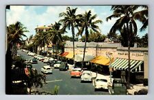 Palm Beach, FL-Florida, Shops Along Worth Avenue Antique c1963, Vintage Postcard picture