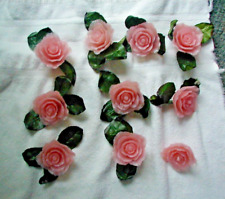 lot 8 vintage pink roses light covers plastic Christmas lights for string lights picture