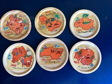 Vintage Hawaii Islands Set of Bamboo Coasters picture
