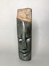 Shona Sculpture Zimbabwe Africa Art Green Serpentine Stone Abstract Bust  picture