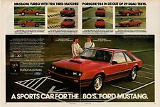 1980 FORD red Mustang JACKIE STEWART RICK MEARS two-page Vintage Print Ad picture