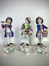 Derby Porcelain Figurines Children Musicians Hurdy Gurdy Drums Flute Band Rococo picture