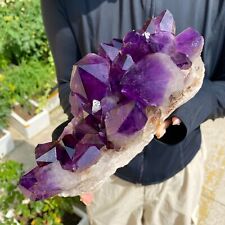 4.74LB Natural Amethyst Point Quartz Crystal Rock Stone Purple Mineral Spe picture