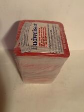 TWO SIDED Vintage Budweiser King Of Beers Sleeve of 100 Coasters NEW SEALED picture