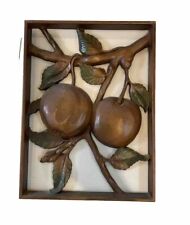 Syroco 1950,s  Three (3) Fruit Wall Plaques 3 Pieces picture
