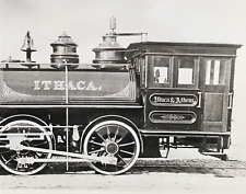 Ithaca & Athens Railroad 2-4-0 Locomotive Train B&W Photograph picture