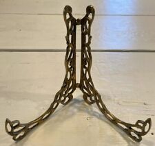 Vintage Ornate Folding Brass Tabletop Display Easel Picture Book Plate picture