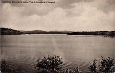 Beautiful Cranberry Lake Adirondack's Largest New York Postcard Black White 9L picture