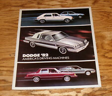 Original 1982 Dodge Full Line Sales Brochure 82 Challenger 400 Aries Omni 024 picture