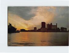 Postcard Skyline view of Cleveland as seen from lake at sunset Cleveland OH USA picture