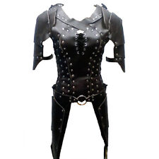 Woman leather armor Black leather armor Halloween Costume LARP Character costume picture