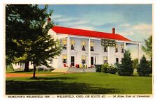 Welshfield OH Ohio Hamilton's Welshfield Inn Route 422 Linen Postcard picture