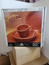 Fiesta 5 Piece Dinner Set Complete, NIB, Retired PAPRIKA Never Used RARE COLOR picture