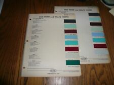 1954 1955 Kaiser & Willys DuPont Dulux & Color Chip Paint Samples - Two Years picture