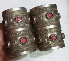 Pair Of Rare Old Beautifull Traditional Centrail Asian Jewellers Turkman  Barcle picture