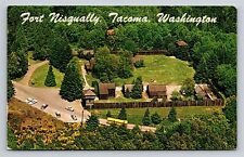 Tacoma WA Washington Old Fort Nisqually Aerial View Vintage Postcard  picture