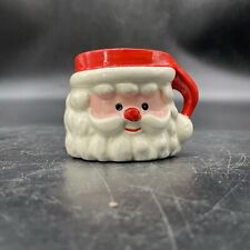 VTG Miniature Ceramic Santa Clause  Christmas Mug 1 5/8” Tall picture
