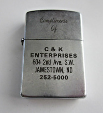 C&K Enterprises Jamestown North Dakota ND CIGARETTE LIGHTER RARE vintage C and K picture